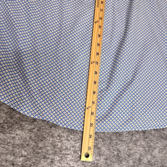 Cinch Western Shirt Mens L Blue Yellow Geo Print Button Down Rodeo Cowboy - Picture 7 of 8